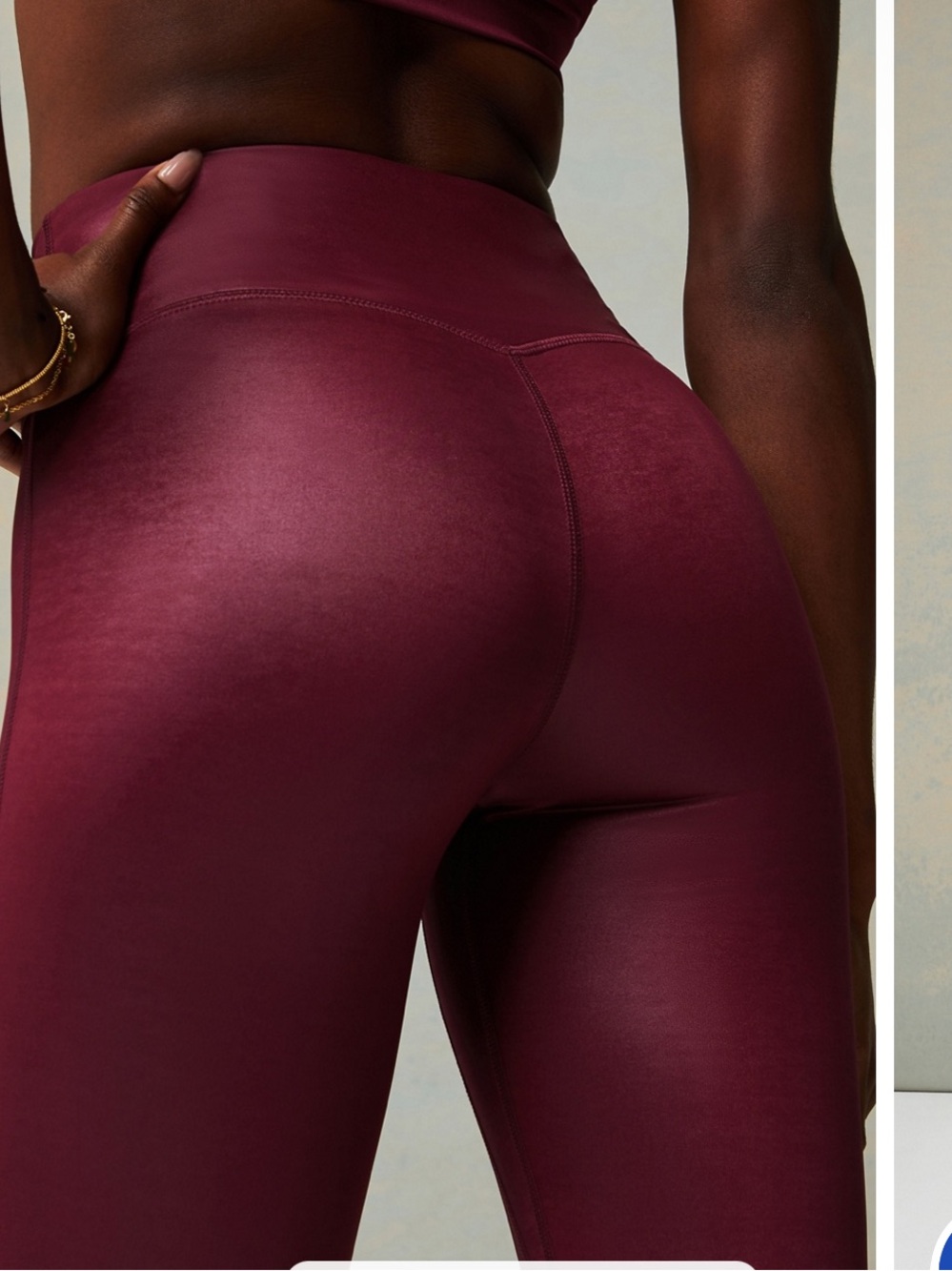 fabletics anywhere motion shine high waisted leggings tall merlot shine XS NWT